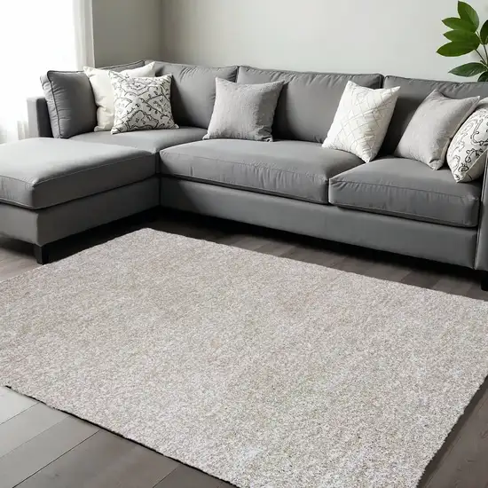 Ivory Hand Woven Area Rug Photo 1