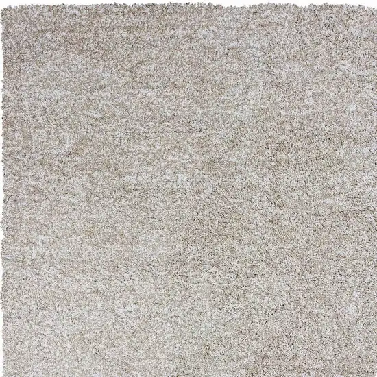 Ivory Shag Hand Woven Area Rug Photo 5