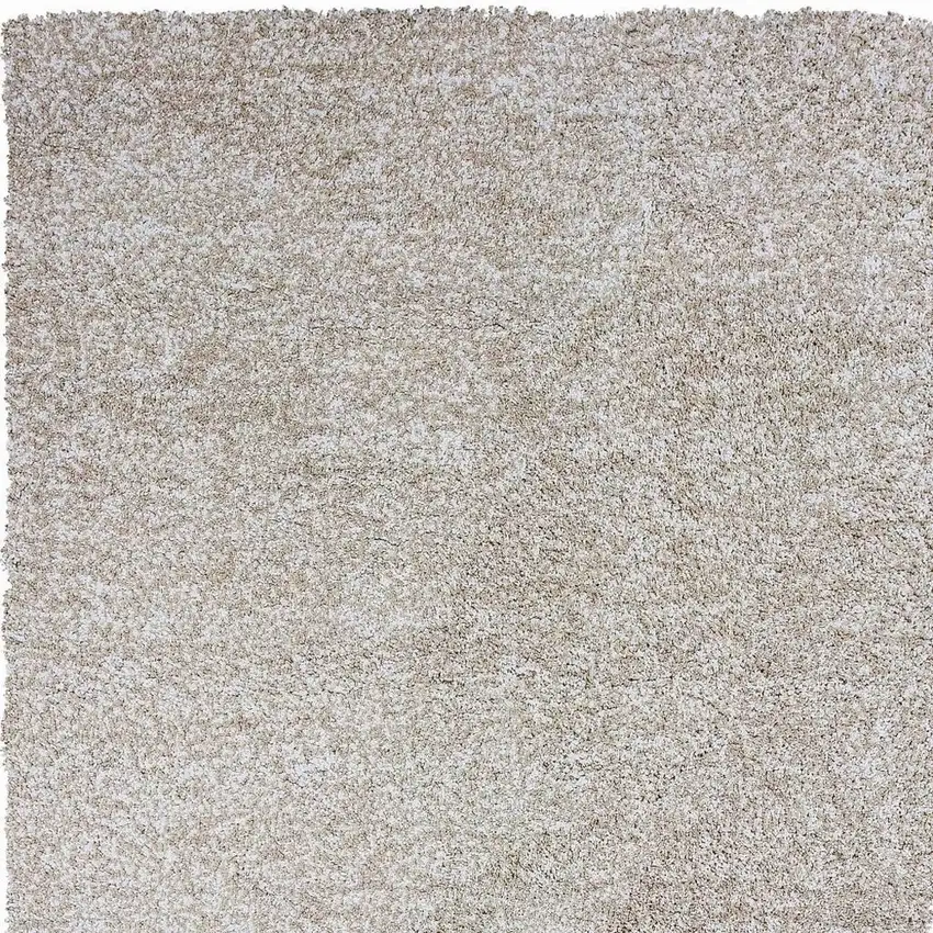 Ivory Shag Hand Woven Area Rug Photo 5