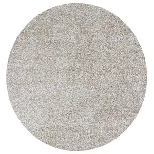 Photo of Ivory Heather Round Indoor Shag Rug