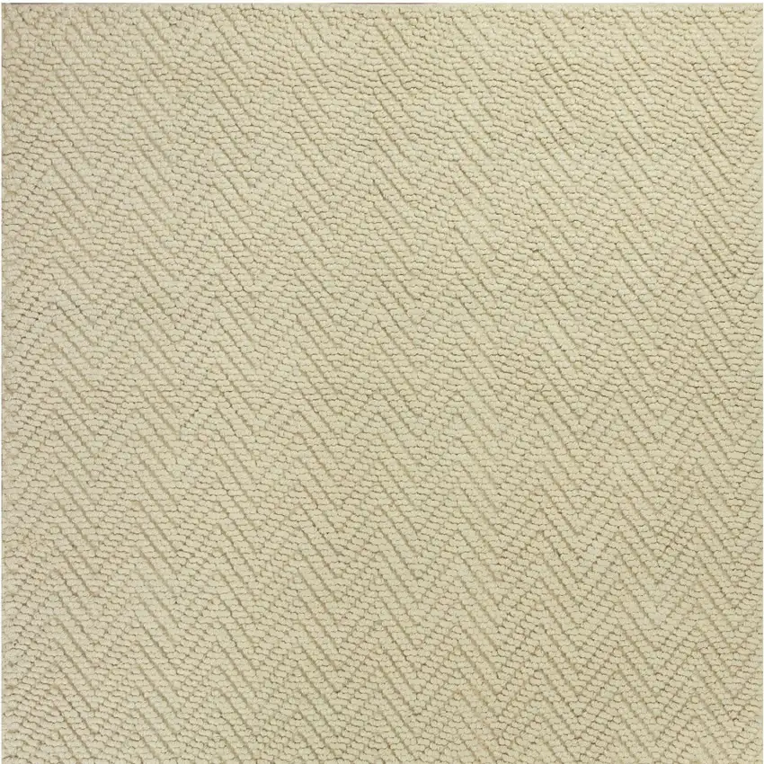 Ivory Jute Chevron Hand Woven Area Rug Photo 4