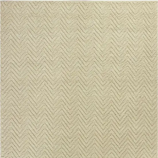 Ivory Jute Chevron Hand Woven Area Rug Photo 4
