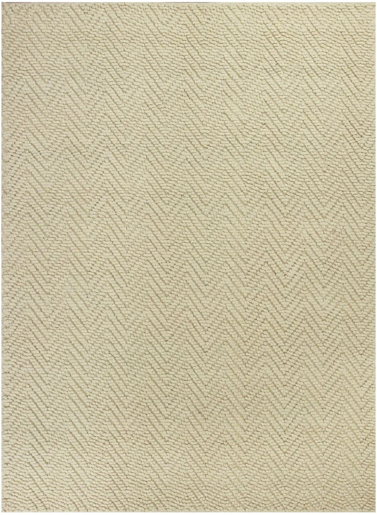 Ivory Herringbone Hand Woven Jute Indoor Area Rug Photo 4