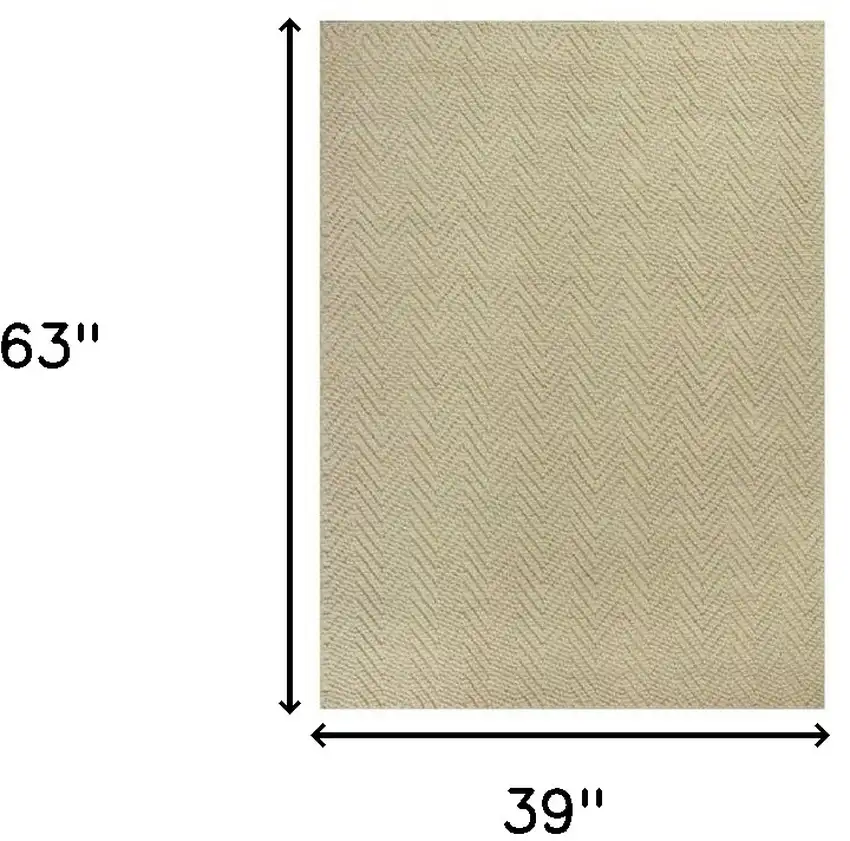 Ivory Hand Woven Area Rug Photo 3