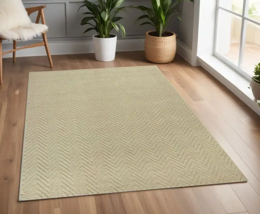 Ivory Hand Woven Area Rug Photo 2