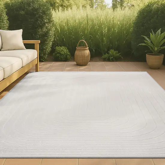 Ivory Indoor Outdoor Area Rug Photo 4