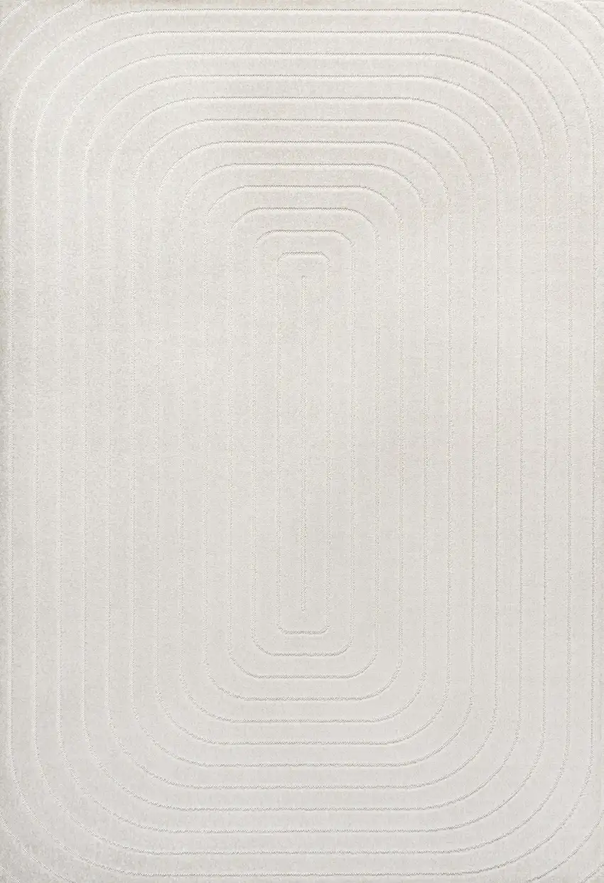Ivory Indoor Outdoor Area Rug Photo 1