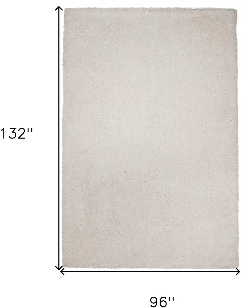 Ivory Indoor Shag Rug Photo 3