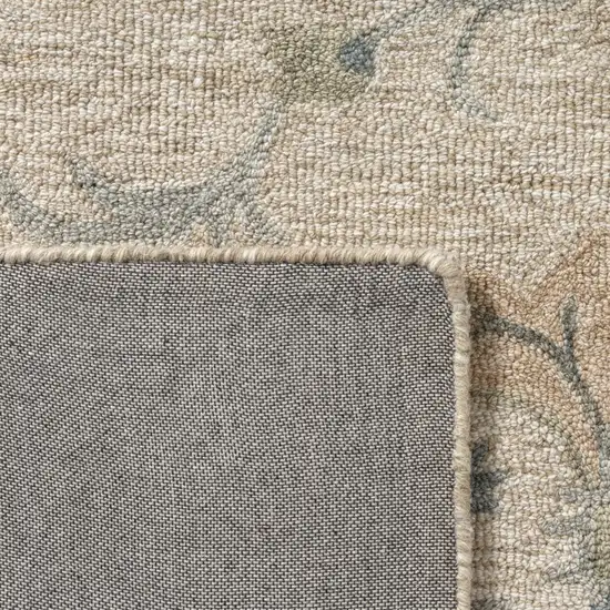Blue And Ivory Wool Hand Tufted Area Rug Photo 8