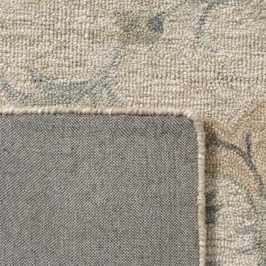 Blue And Ivory Wool Hand Tufted Area Rug Photo 8