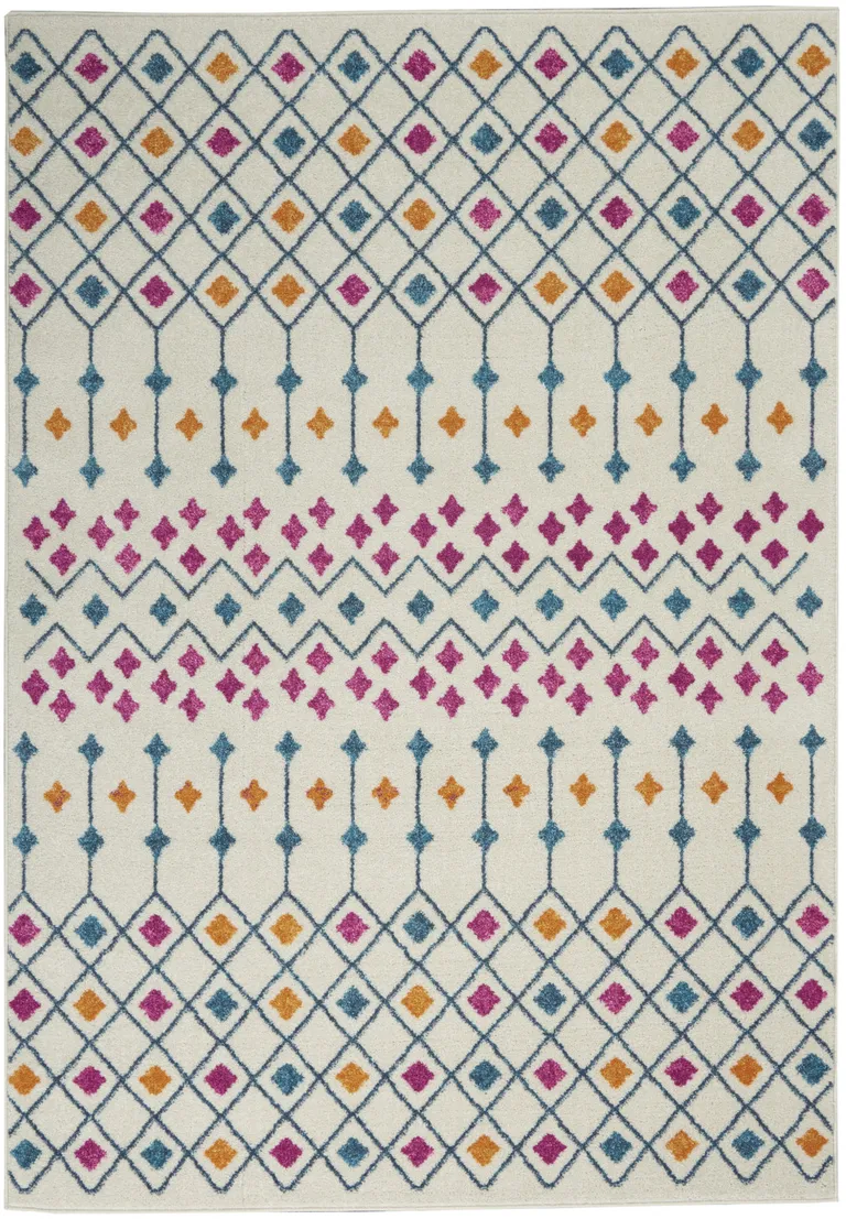 Ivory Jewels Geometric Area Rug Photo 5