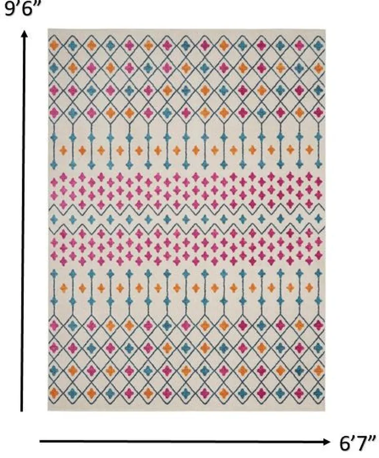 Ivory Jewels Geometric Area Rug Photo 4
