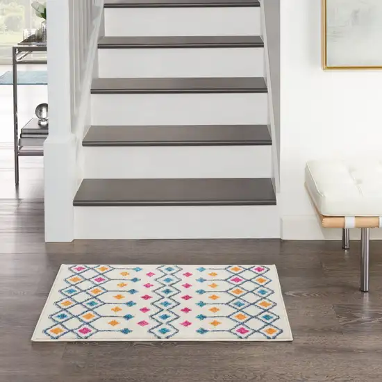 Ivory Jewels Geometric Scatter Rug Photo 7