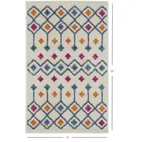 Photo of Ivory Jewels Geometric Scatter Rug