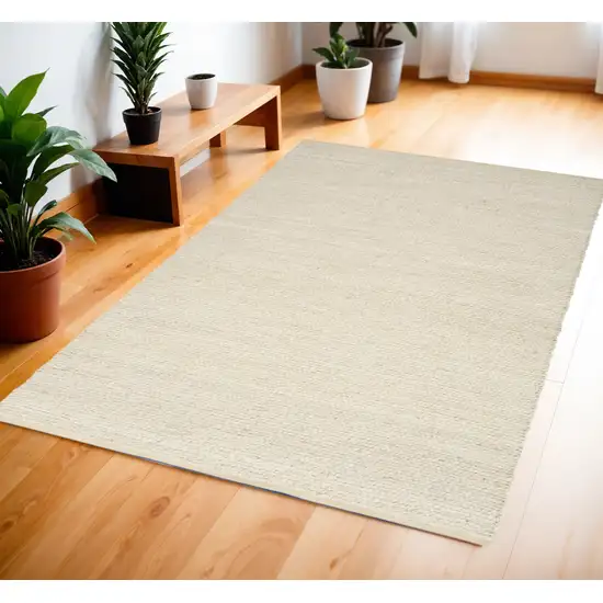 Ivory Jute Hand Woven Area Rug Photo 2