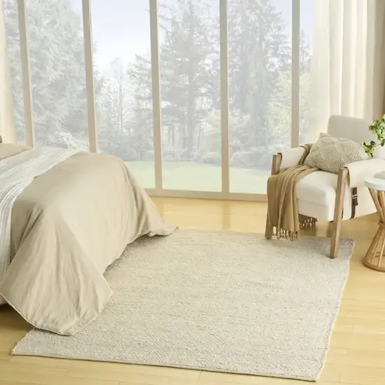 Ivory Jute Hand Woven Area Rug Photo 3