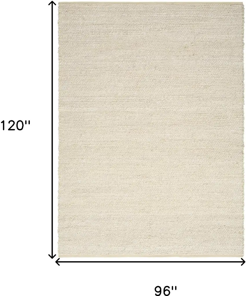 Ivory Jute Hand Woven Area Rug Photo 3
