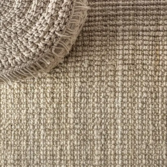 Ivory Jute Handmade Area Rug Photo 5