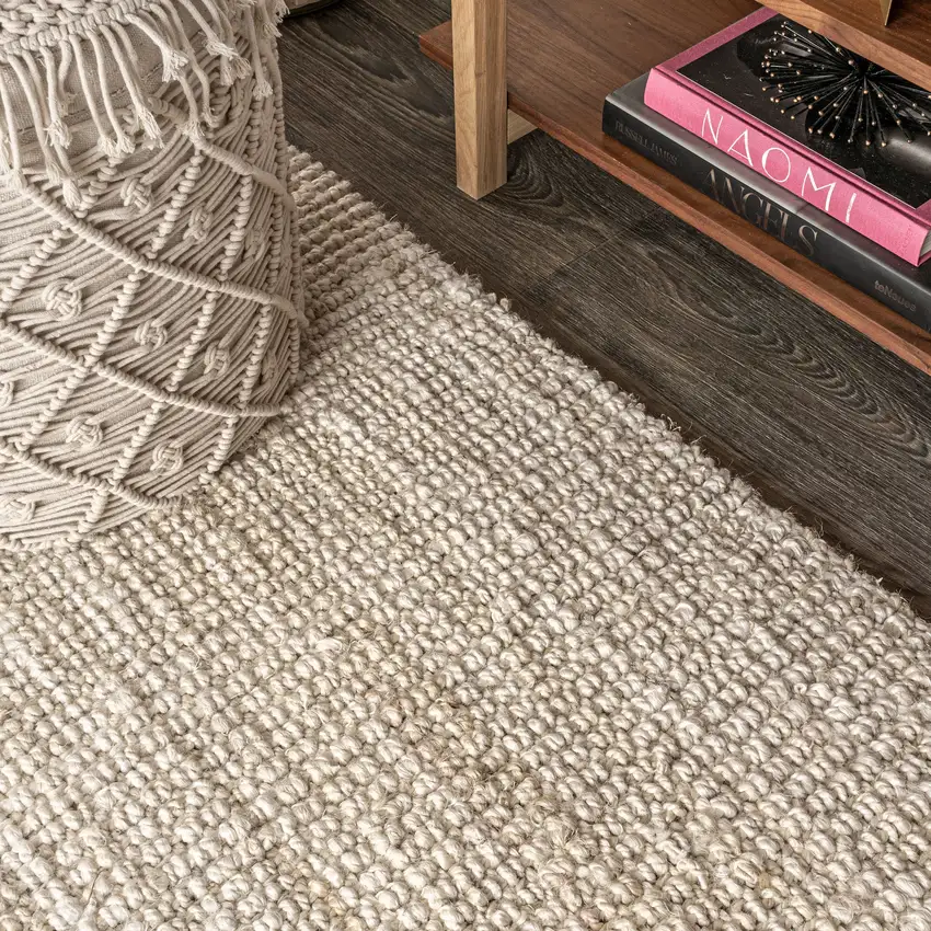 Ivory Jute Handmade Area Rug Photo 7