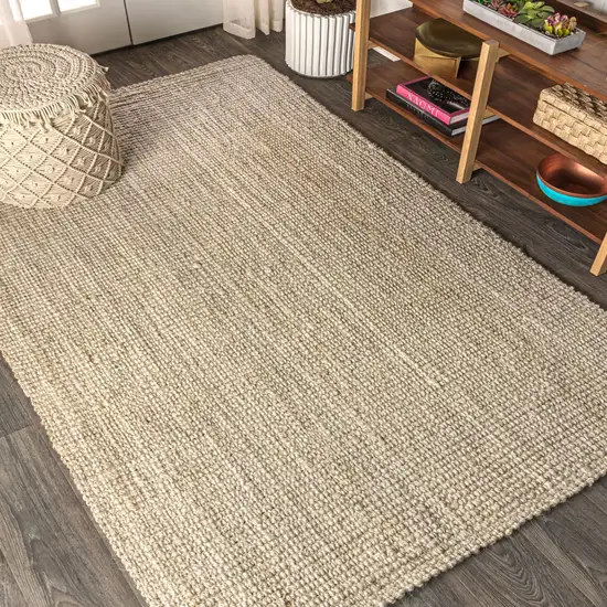Ivory Jute Handmade Area Rug Photo 9