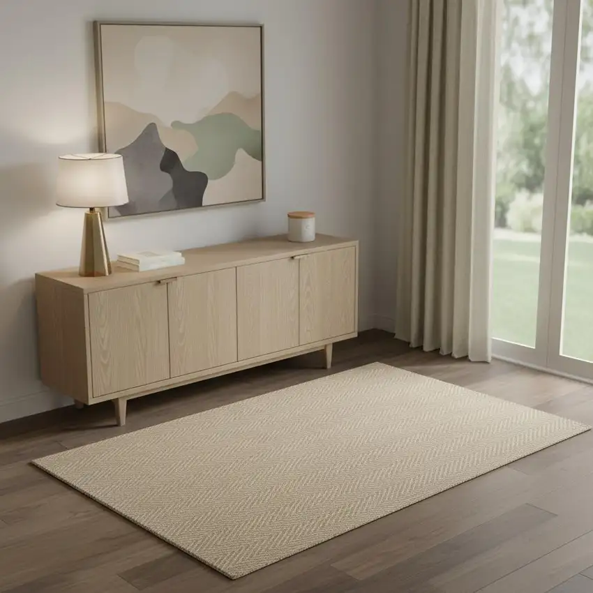 Ivory Jute Handmade Area Rug Photo 2