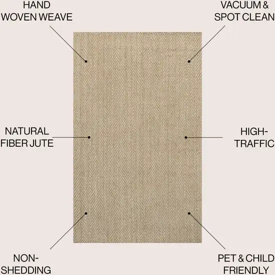 Ivory Jute Handmade Area Rug Photo 7