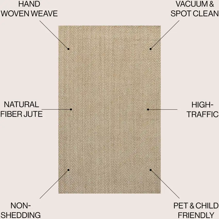 Ivory Jute Handmade Area Rug Photo 7