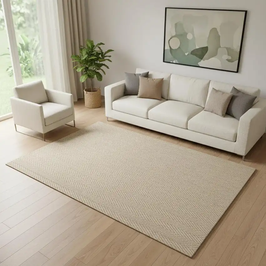 Ivory Jute Handmade Area Rug Photo 2