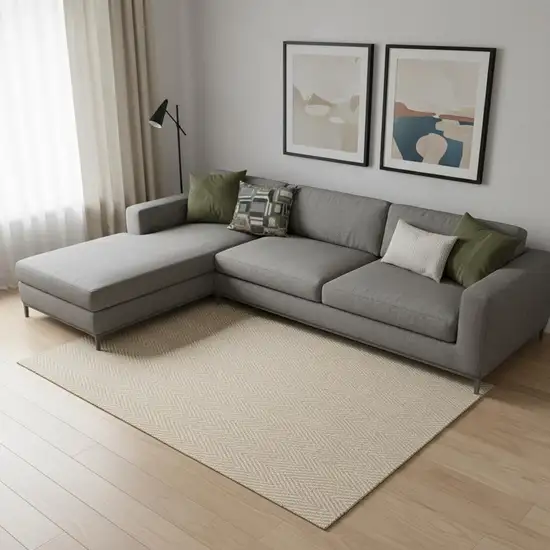 Ivory Jute Handmade Area Rug Photo 2