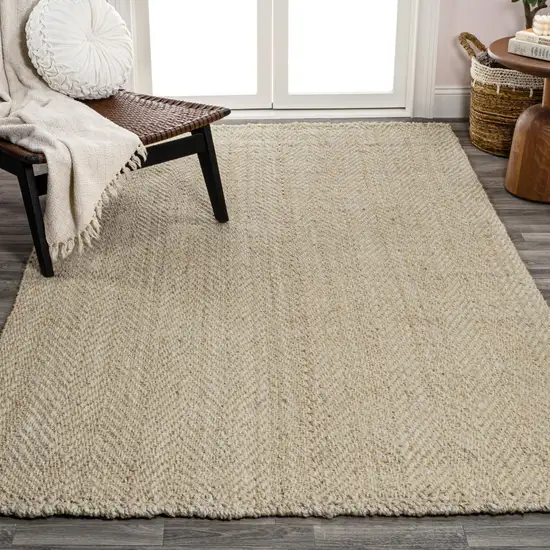 Ivory Jute Handmade Area Rug Photo 6