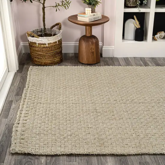 Ivory Jute Handmade Area Rug Photo 6
