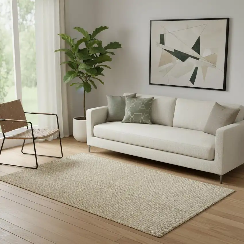 Ivory Jute Handmade Area Rug Photo 2