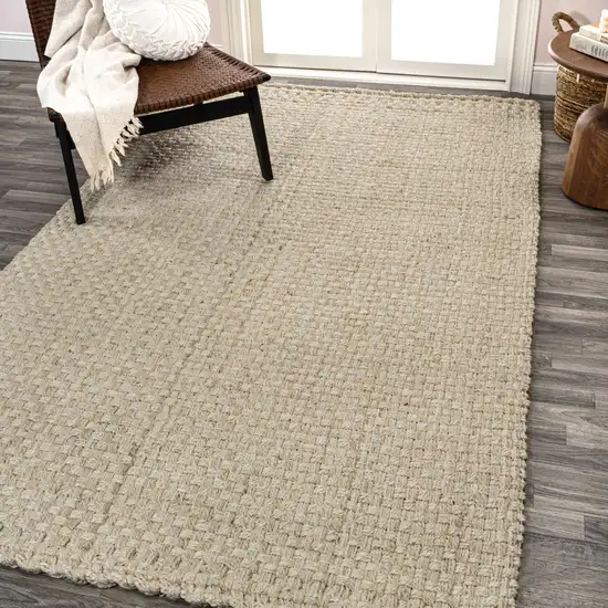 Ivory Jute Handmade Area Rug Photo 5