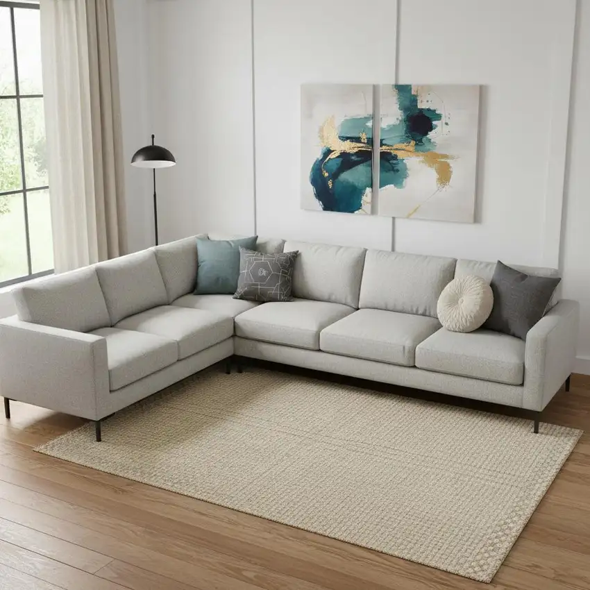 Ivory Jute Handmade Area Rug Photo 2