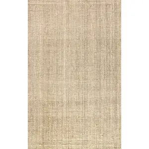 Photo of Ivory Jute Handmade Area Rug