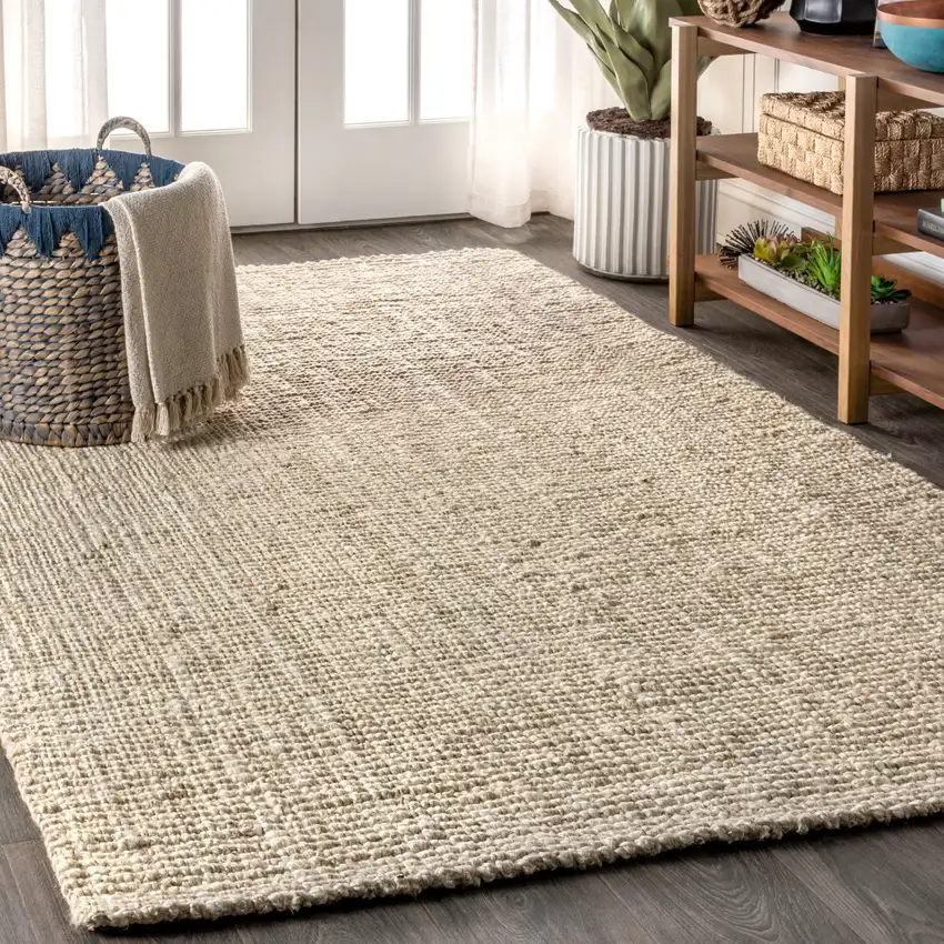 Ivory Jute Handmade Area Rug Photo 4