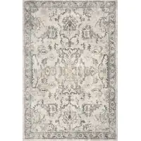 Photo of Ivory Machine Woven Distressed Floral Traditional Indoor Runner Rug