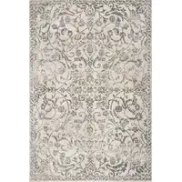 Photo of Ivory Machine Woven Distressed Floral Vines Indoor Area Rug