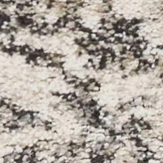 8' Ivory And Brown Floral Medallion Runner Rug Photo 4