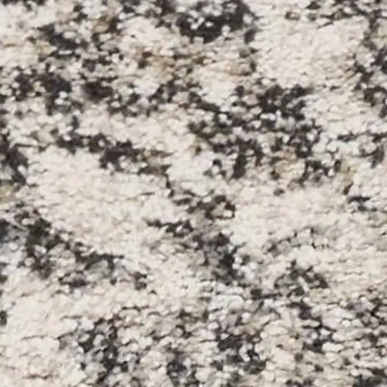 8' Ivory And Brown Floral Medallion Runner Rug Photo 5