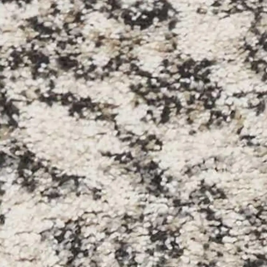 8' Ivory And Brown Floral Medallion Runner Rug Photo 5