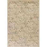 Photo of Ivory Machine Woven Floral Traditional Indoor Area Rug