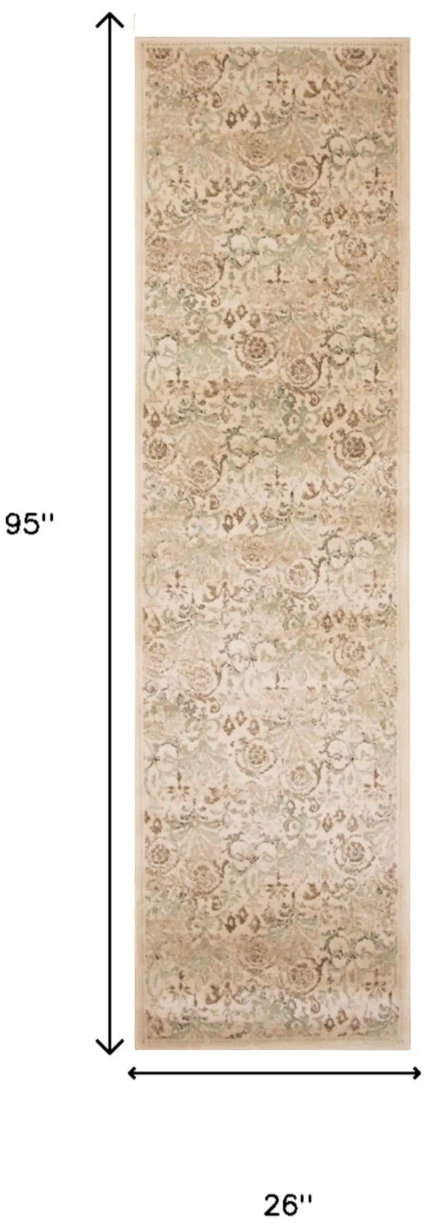 Ivory Runner Rug Photo 5