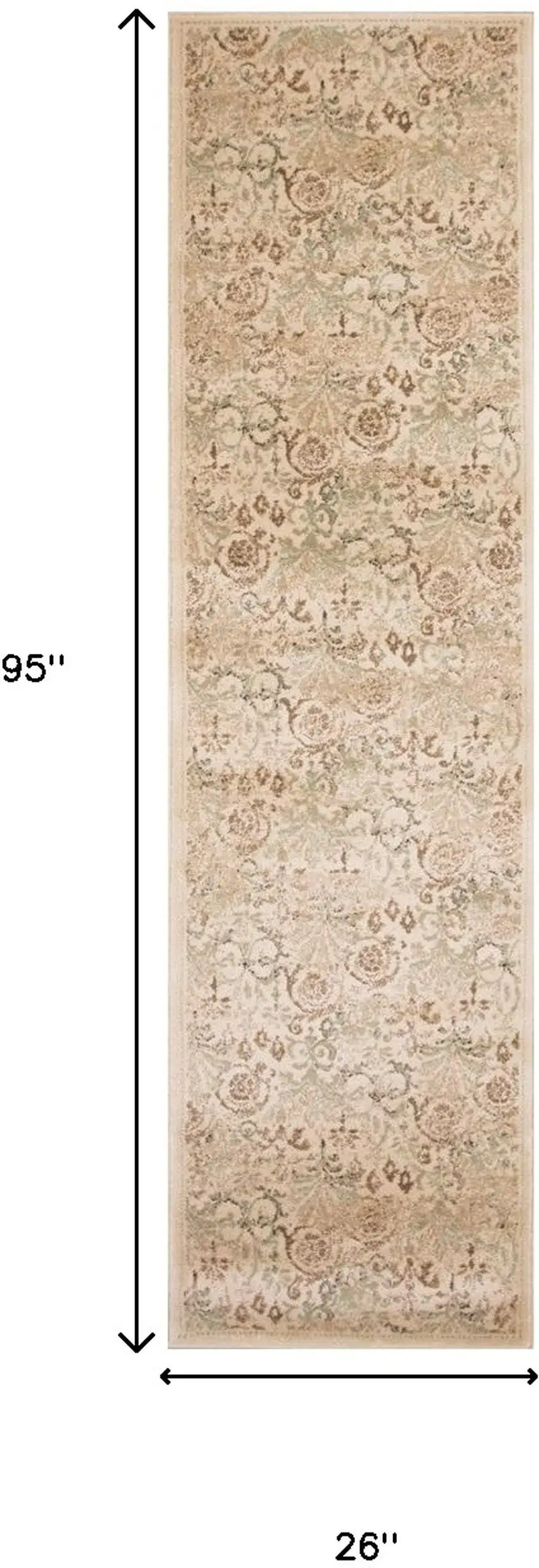 Ivory Runner Rug Photo 3