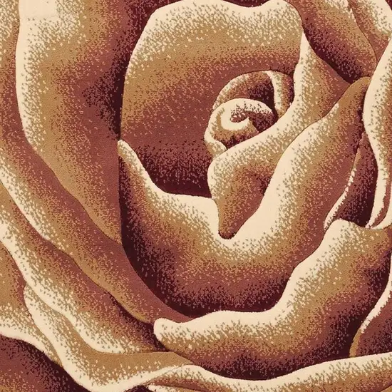 Ivory Machine Woven Hand Carved Oversized Floral Indoor Accent Rug Photo 6