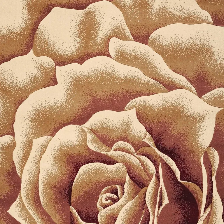 Ivory Machine Woven Hand Carved Oversized Floral Indoor Area Rug Photo 4