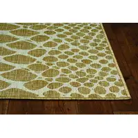 Photo of Ivory Machine Woven UV Treated Snake Print Indoor Outdoor Accent Rug
