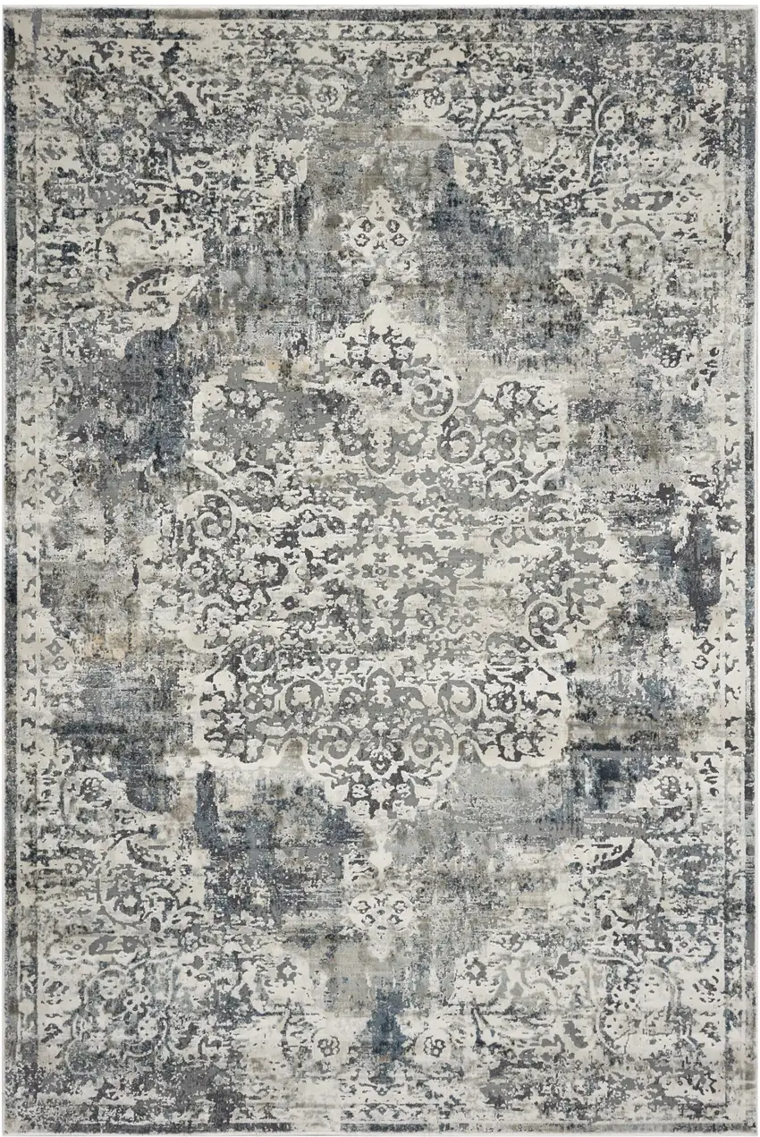 Ivory Medallion Area Rug Photo 4