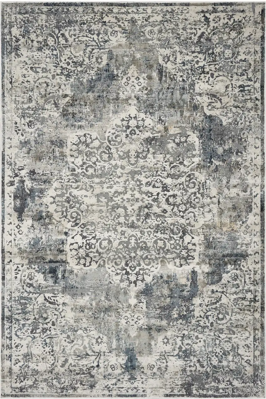 Ivory Medallion Area Rug Photo 2
