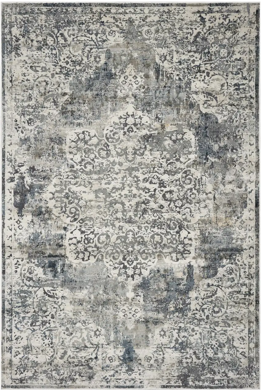 Ivory Medallion Area Rug Photo 2